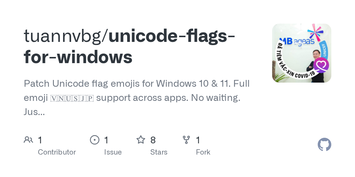 GitHub-patch giver komplette flag-emojis til Windows 10 og 11
