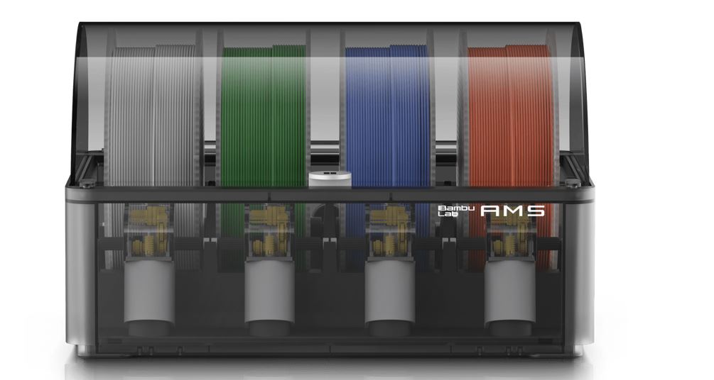 Bambu Lab P1S Combo: 3D-printer der håndterer flere filamentruller